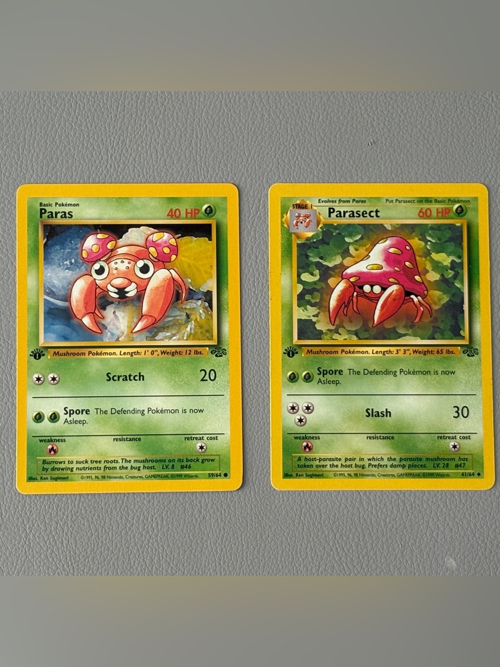 Parasect 41/64 Paras 1st Edition Pokémon Cards